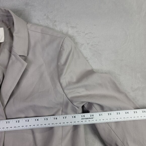 J. Crew Light Gray Nouvelle Jacket in Superfine Cotton 21324 Women's | Size 14 - Picture 6 of 7